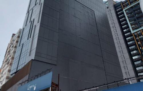 Installation of External Cladding Wall at Vertical Square